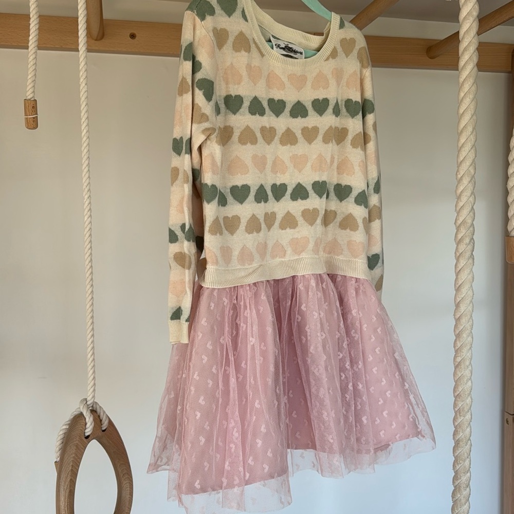 Rare Editions pink heart dress